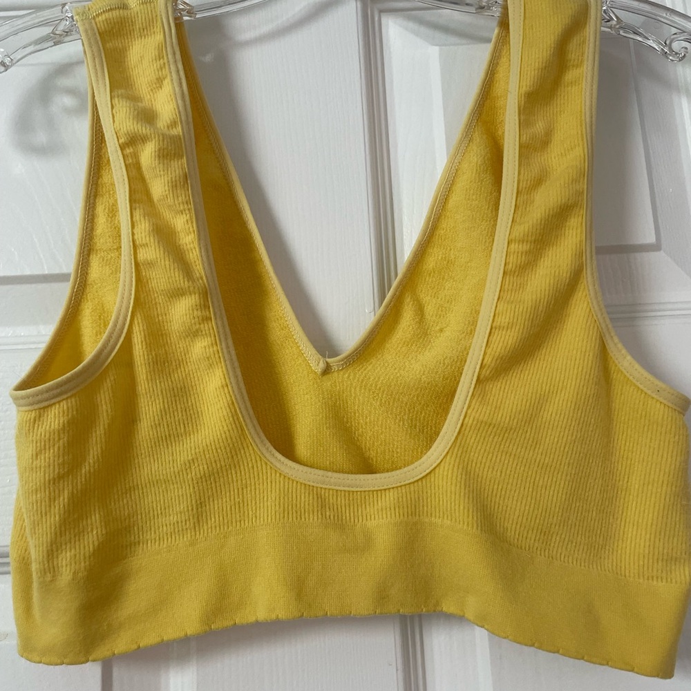 Bra: a fine knit for sleep/daywear. Pull on style, low U back, 84% modal. Med/LG